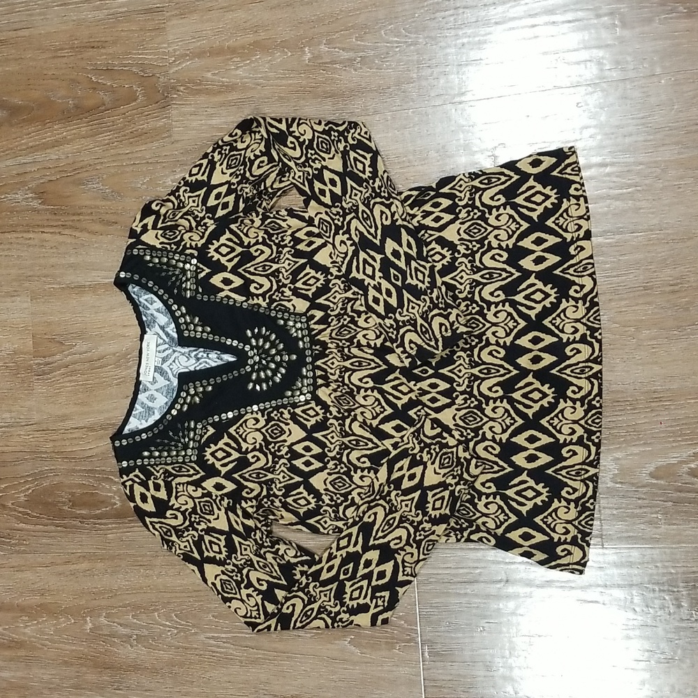 (S) Jones New York Sport Abstract Casual Classic Comfy Beaded Sequins